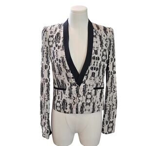 Pre-loved Women's Abstract Padded Shoulders Blazer Sz. XS